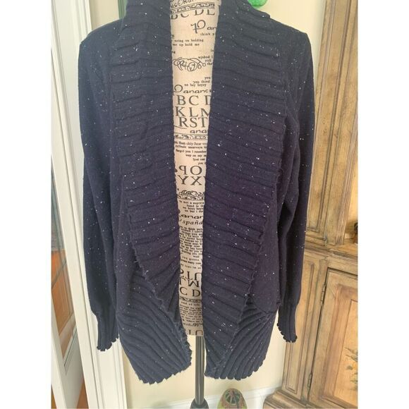 Talbots Donegal Open Front Cardigan Shawl Speckled - Picture 10 of 10